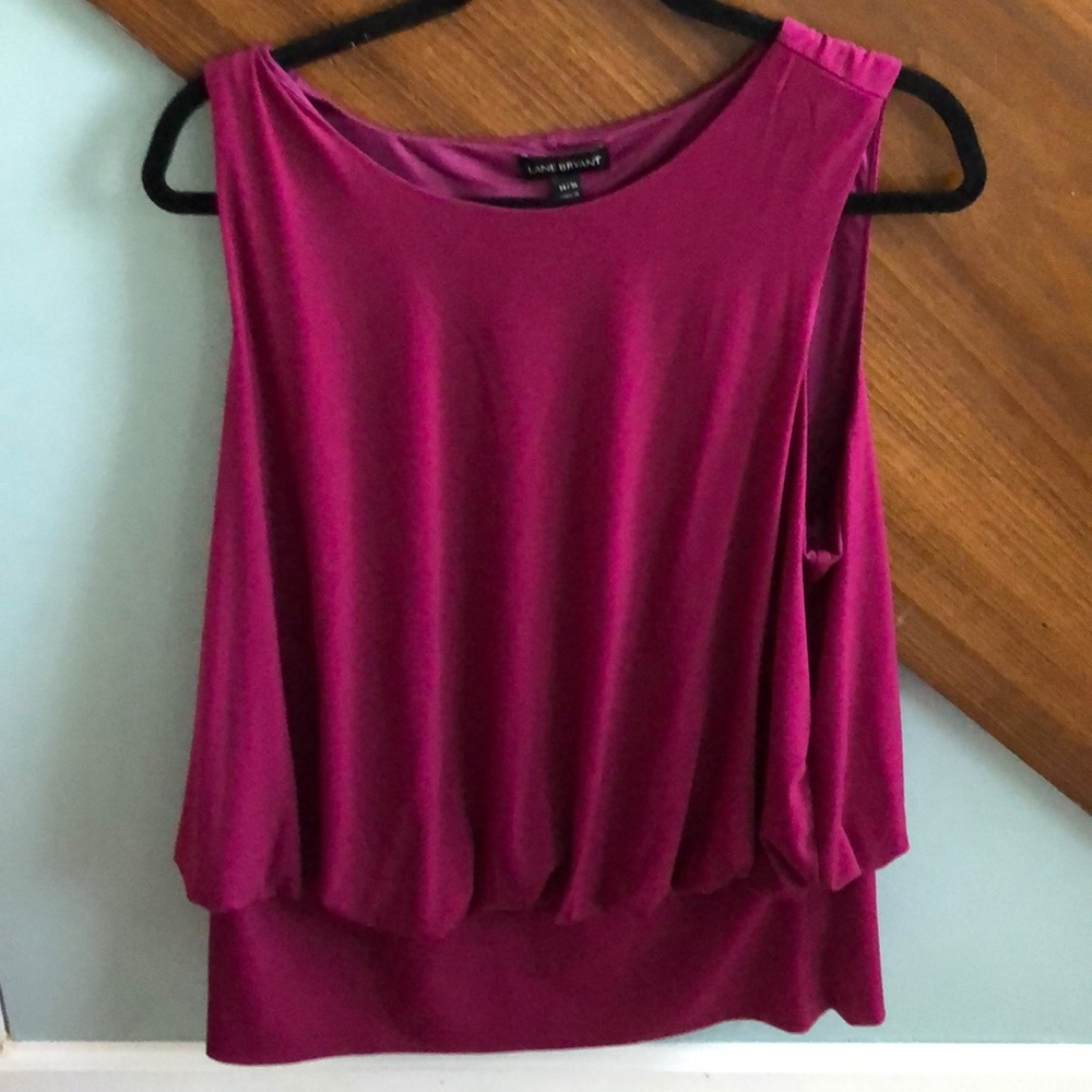 Maroon sleeveless top